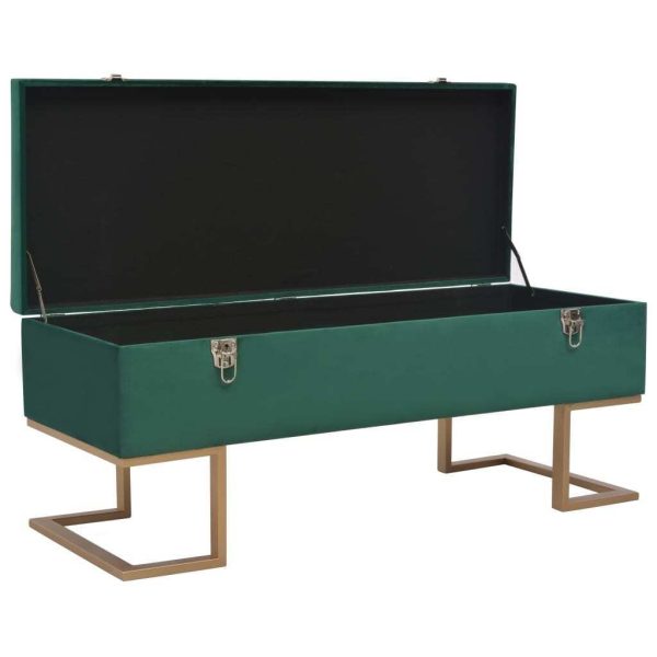 Bench with Storage Compartment 105 cm Velvet