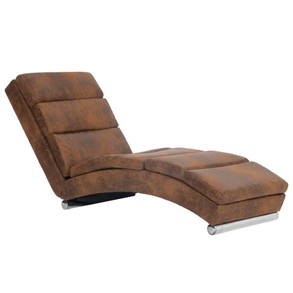 Chaise Longue Faux Suede Leather
