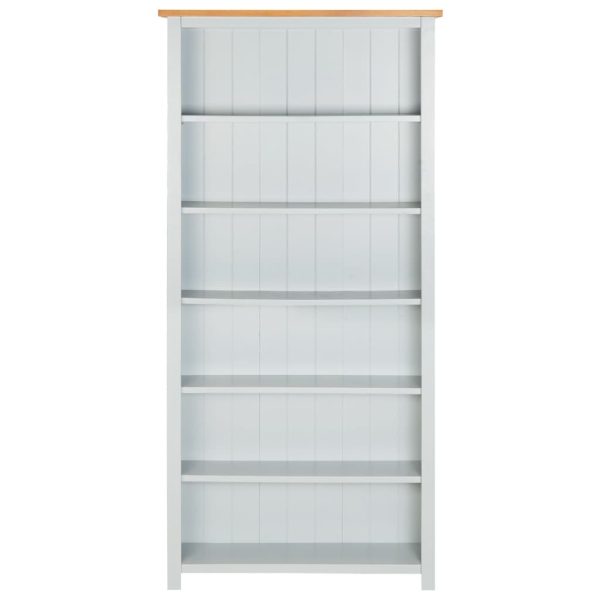 6-Tier Bookcase 80x23x180 Solid Wood