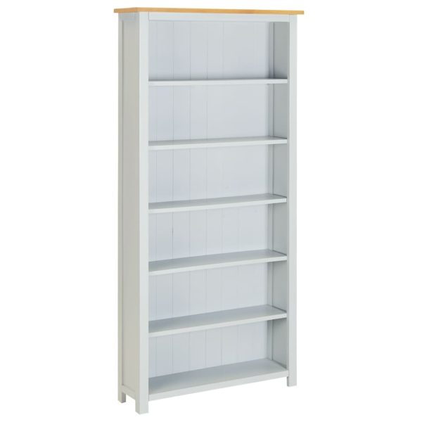 6-Tier Bookcase 80x23x180 Solid Wood