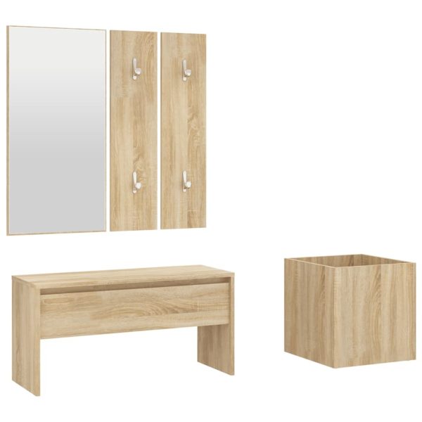 Hallway Furniture Set Sonoma Oak Engineered Wood