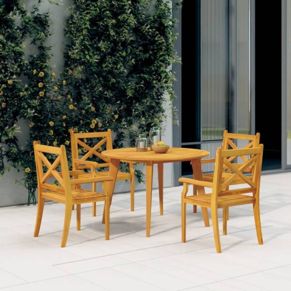 Outdoor Dining Chairs 4 pcs Solid Wood Acacia