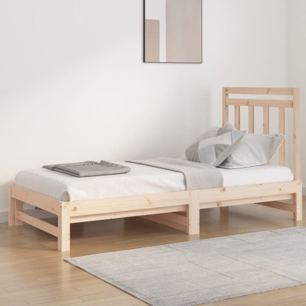 Shawnee Pull-out Day Bed 2x(92×187) cm Solid Wood Pine