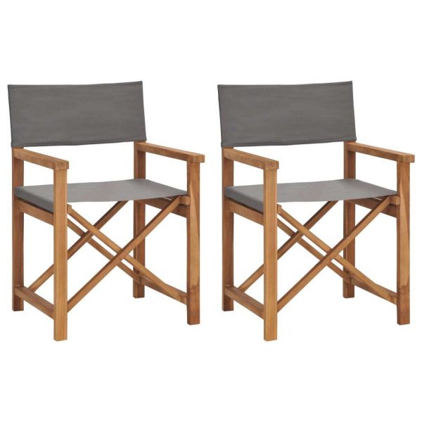 Director’s Chairs 2 pcs Solid Wood Teak