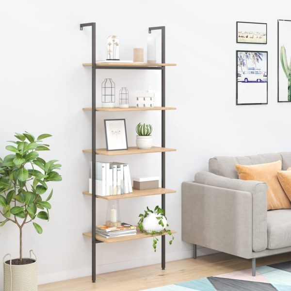 5-Tier Leaning Shelf and 64x35x185 cm
