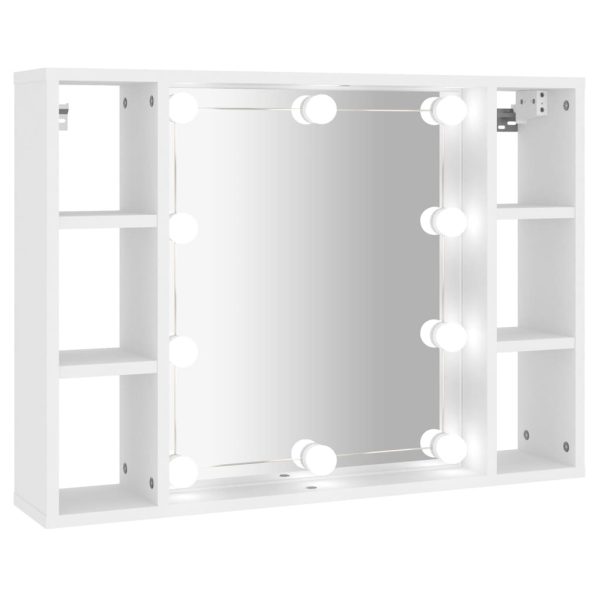 Mirror Cabinet with LED 76x15x55 cm