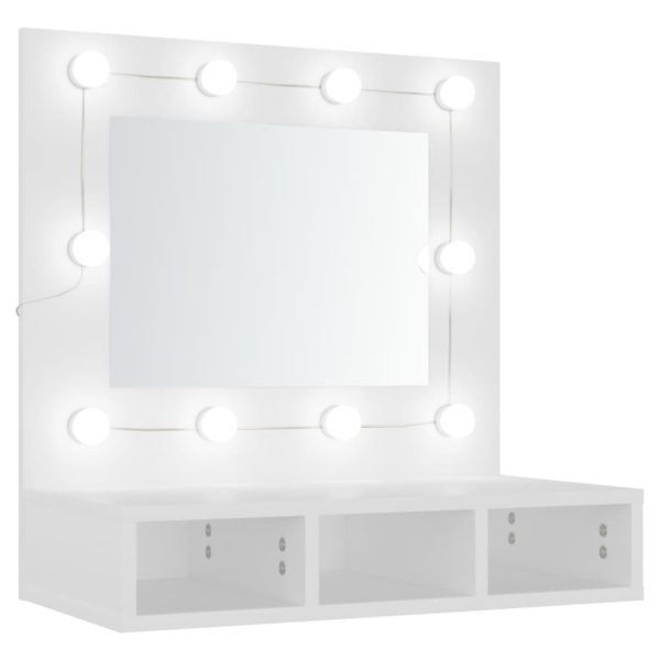 Mirror Cabinet with LED 60×31.5×62 cm