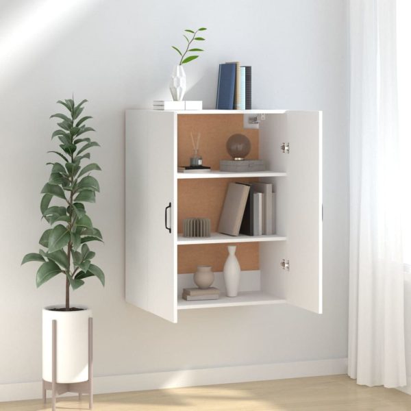 Hanging Cabinet White 69.5x34x90 cm Engineered Wood