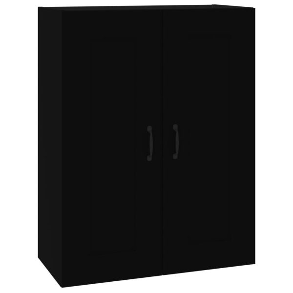 Hanging Wall Cabinet Black 69.5×32.5×90 cm