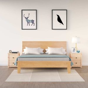 Oxnard Bedside Cabinet 50x35x61.5 cm Solid Wood Pine
