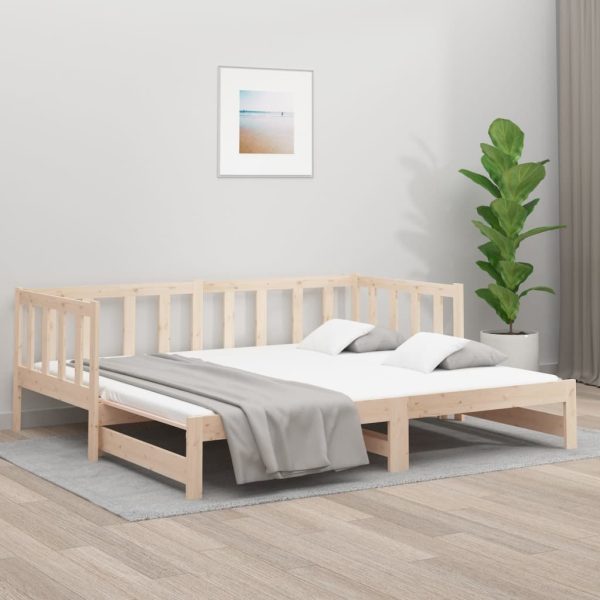 Toppenish Pull-out Day Bed 2x(92×187) cm Solid Wood Pine