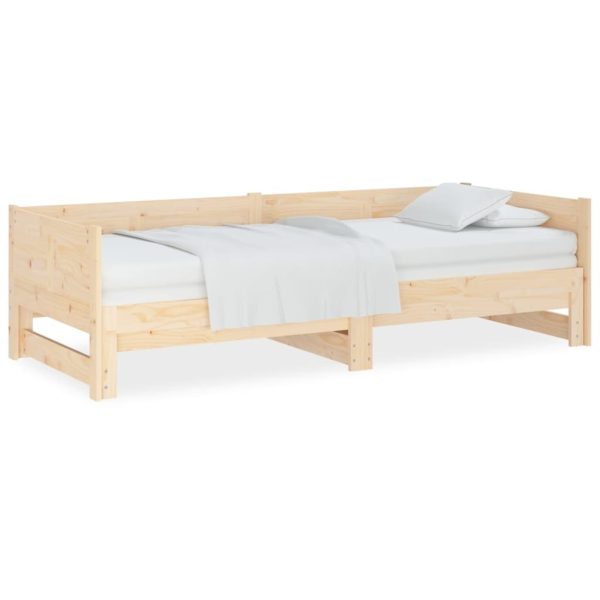 Harlow Pull-out Day Bed Solid Wood Pine 2x(92×187) cm
