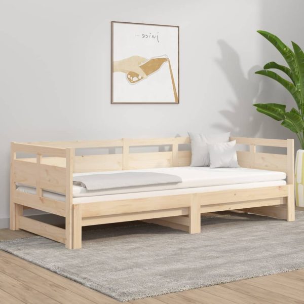 Destin Pull-out Day Bed Solid Wood Pine 2x(92×187) cm