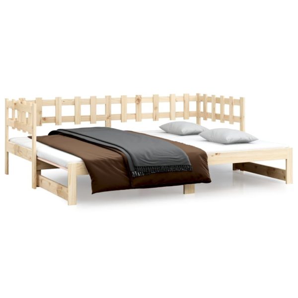 Terryville Pull-out Day Bed 2x(90×190) cm Solid Wood Pine
