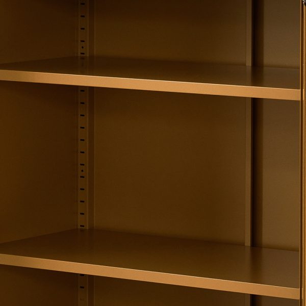 Sweetheart Metal Locker Storage Shelf Shoe Cabinet Buffet Sideboard Yellow