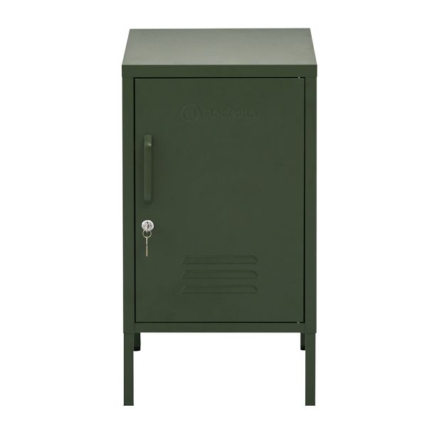 Metal Locker Storage Shelf Filing Cabinet Cupboard Bedside Table Green