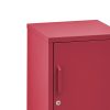 Metal Locker Storage Shelf Filing Cabinet Cupboard Bedside Table Pink