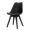 Artiss Set of 4 Retro Padded Dining Chair – Black