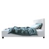 Neo Bed Frame PU Leather – White King Single