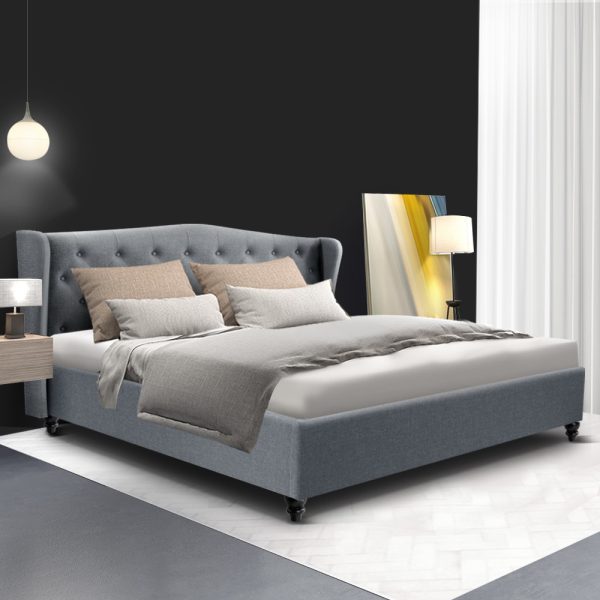 Pier Bed Frame Fabric – Grey King