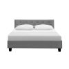 Vanke Bed Frame Fabric- Grey Double