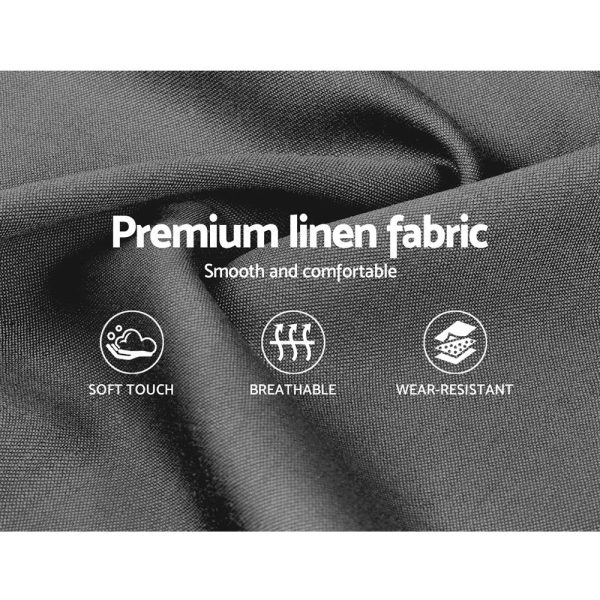 Tiyo Bed Frame Fabric Gas Lift Storage – Grey Double