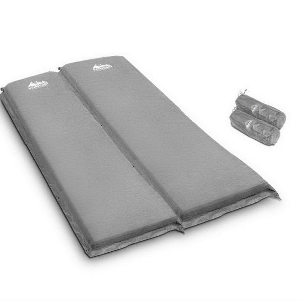 Self Inflating Mattress Camping Sleeping Mat Air Bed Pad Double Grey 10CM Thick