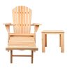 3 Piece Outdoor Beach Chair and Table Set