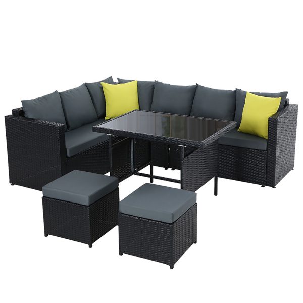 Outdoor Furniture Patio Set Dining Sofa Table Chair Lounge Wicker Garden
