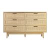 6 Chest of Drawers Rattan Tallboy Cabinet Bedroom Clothes Storage Wood