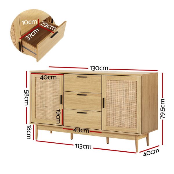 Buffet Sideboard Rattan Furniture Cabinet Storage Hallway Table Kitchen