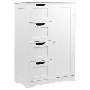 Bathroom Tallboy Storage Cabinet – White