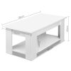 Lift Up Top Mechanical Coffee Table – White