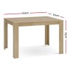 Dining Table 4 Seater Wooden Kitchen Tables Oak 120cm Cafe Restaurant