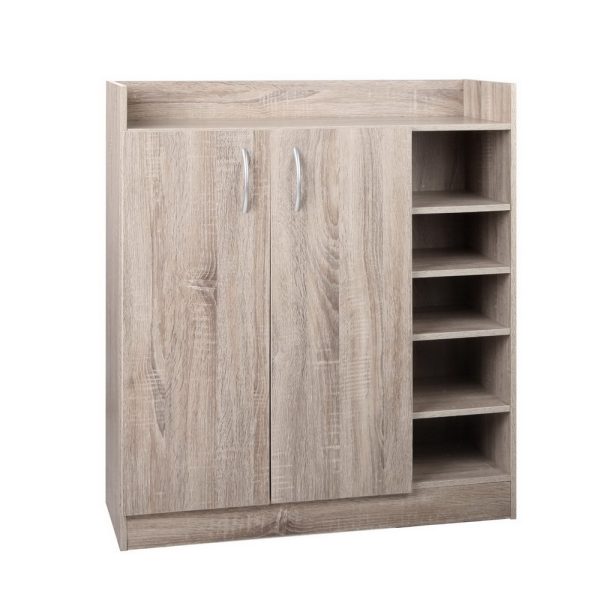2 Doors Shoe Cabinet Storage Cupboard – Wood