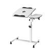 Laptop Table Desk Adjustable Stand With Fan – White