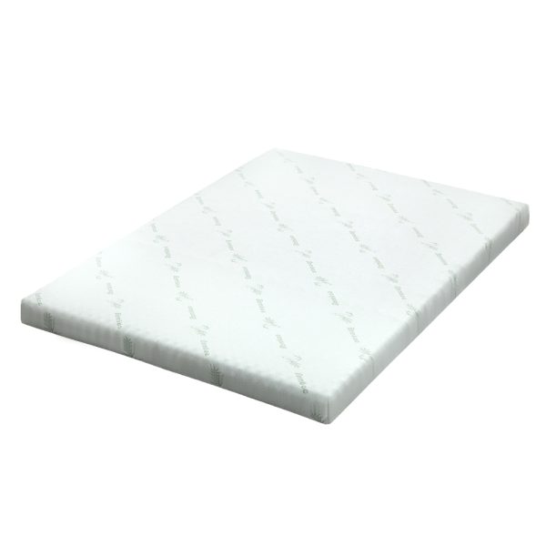 Bedding Cool Gel Memory Foam Mattress Topper w/Bamboo Cover 10cm – Queen