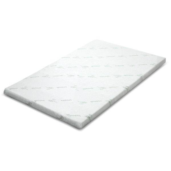 Bedding Cool Gel Memory Foam Mattress Topper w/Bamboo Cover 5cm – Queen