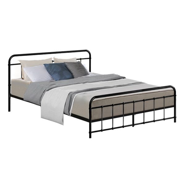 Adel LEO Metal Bed Frame – Queen (Black)