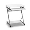Metal Pull Out Table Desk – White