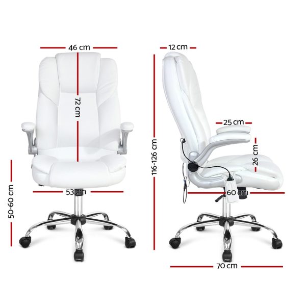 Massage Office Chair 8 Point PU Leather Office Chair