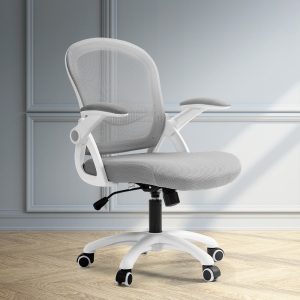 Artiss Office Chair Mesh Computer Desk Chairs Mid Back Work Home Study Grey
