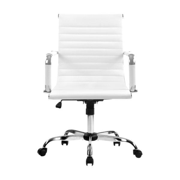 Gaming Office Chair Computer Desk Chairs Home Work Study White Mid Back