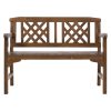Wooden Garden Bench 2 Seat Patio Furniture Timber Outdoor Lounge Chair Natural
