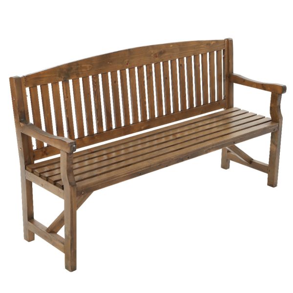 Wooden Garden Bench Chair Outdoor Furniture Decor Patio Deck 3 Seater