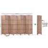 8 Panel Room Divider Screen Privacy Timber Foldable Dividers Stand Natural