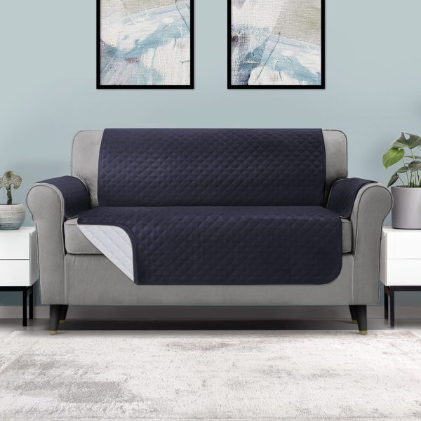 Sofa Cover Quilted Couch Covers 100% Water Resistant 3 Seater Dark Grey
