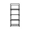 Artiss Shoe Rack Stackable Shelves 4 Tiers 55cm Shoes Storage Stand Black