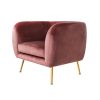 Armchair Lounge Sofa Arm Chair Accent Chairs Armchairs Couch Velvet Pink