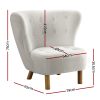 Artiss Armchair Lounge Accent Chair Armchairs Couch Chairs Sofa Bedroom White